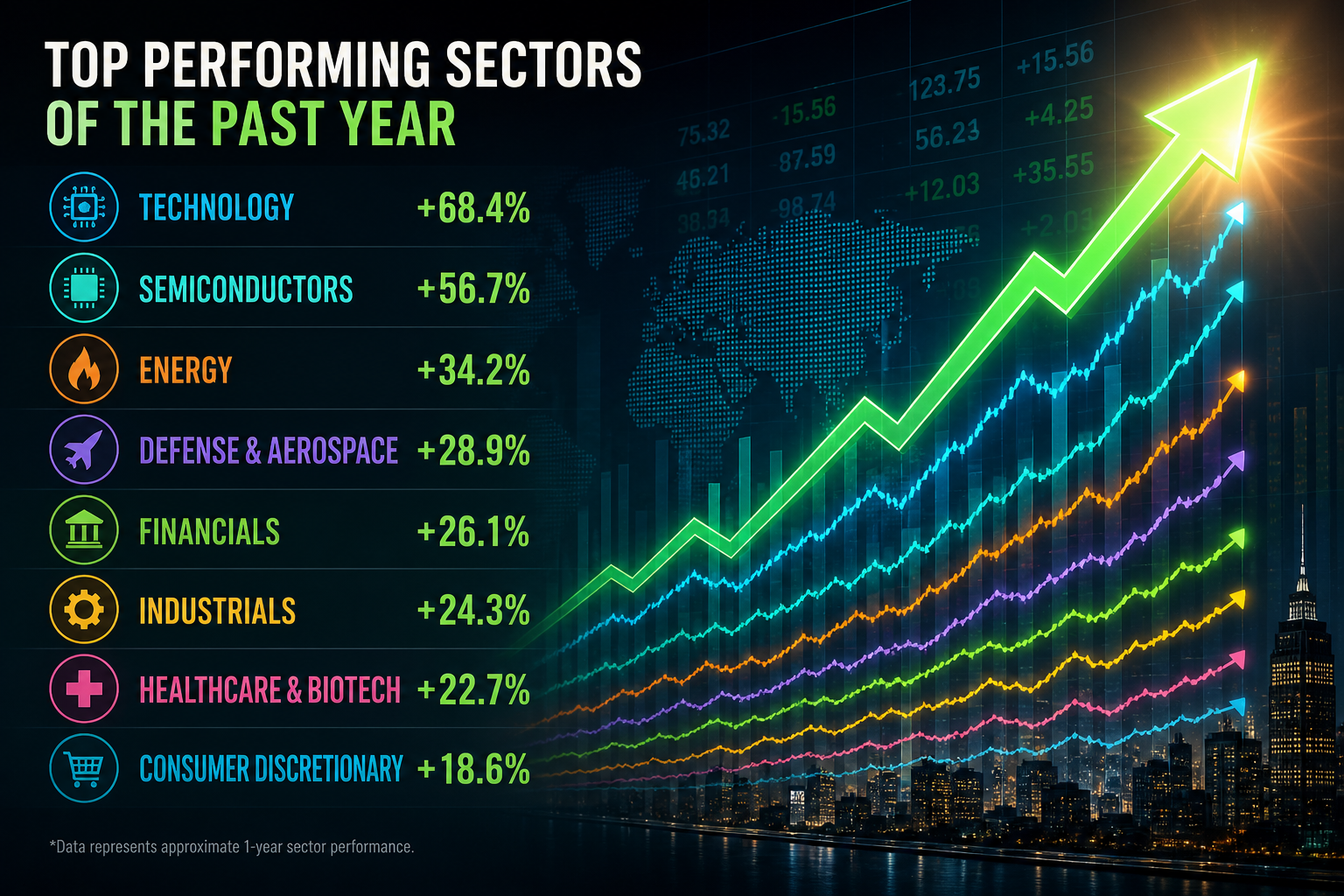 Where the Money Moved: The Top-Performing Sectors of the Past Year